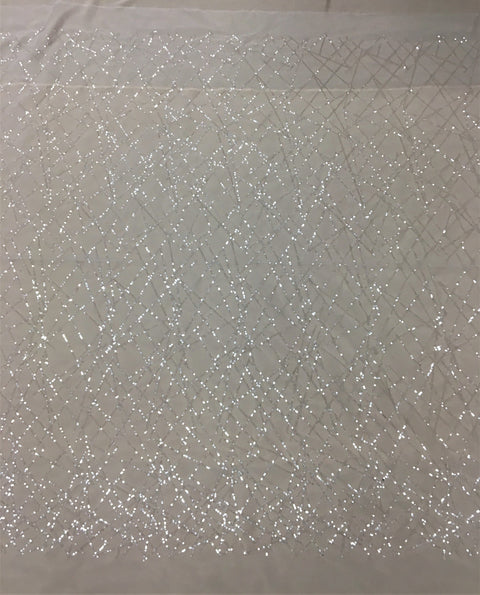 Sequined Tulle (VJ12607) Ivory