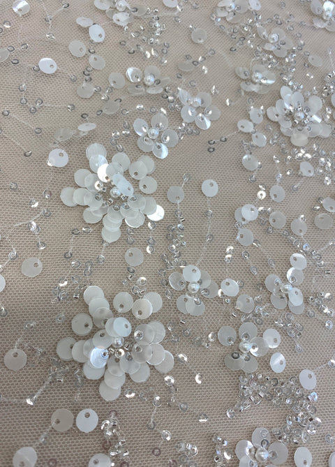 Sequin Tulle (VJ335343) Off White