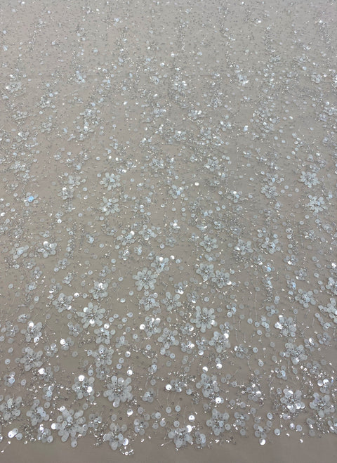 Sequin Tulle (VJ335343) Off White