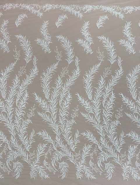 Embroidered Tulle (VJ66147) Ivory