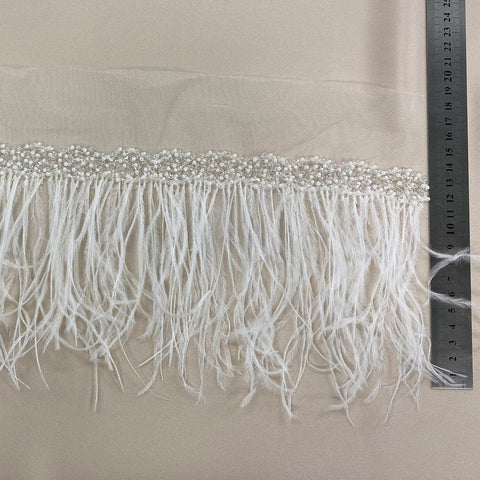 Feather beaded trim (W14342)