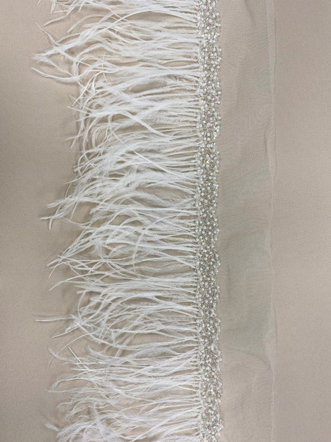 Feather beaded trim (W14342)