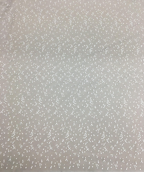 Hail Spot Embroidered Tulle (W3392) Ivory