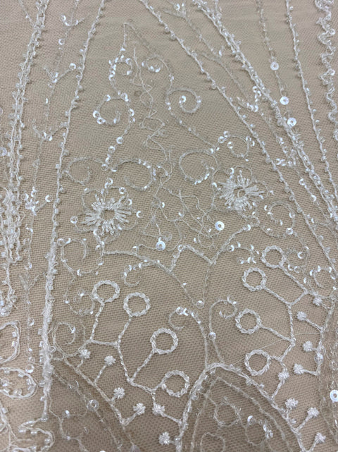 Embellished Tulle (W52332) Ivory