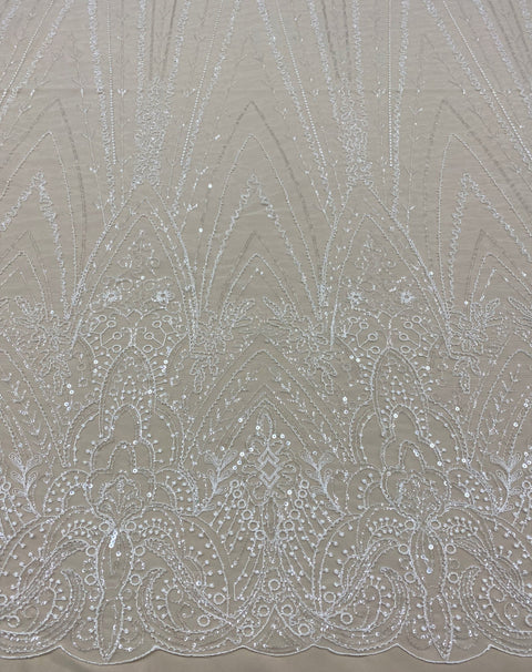 Embellished Tulle (W52332) Ivory