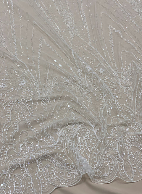 Embellished Tulle (W52332) Ivory