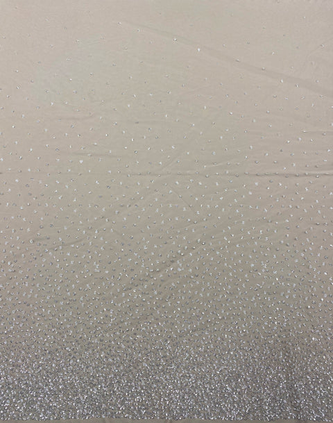 Sequined tulle (W53524) Silver