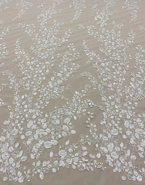 Embellished Tulle (W53627) Ivory