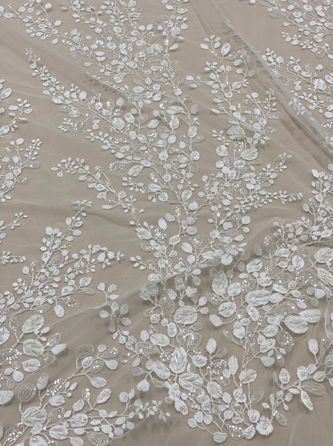 Embellished Tulle (W53627) Ivory