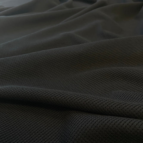 Recycled Waffle Knit Black
