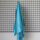 Aquamarine Sandwash Satin — lightweight and soft with a smooth luster satin finish, 100% mulberry silk, 140cm wide