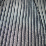 Black Pleated Tulle — lightweight and soft, 100% polyester, 145cm wide