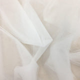 Silk White Bridal Tulle — mid-weight, 100% nylon, 300cm wide