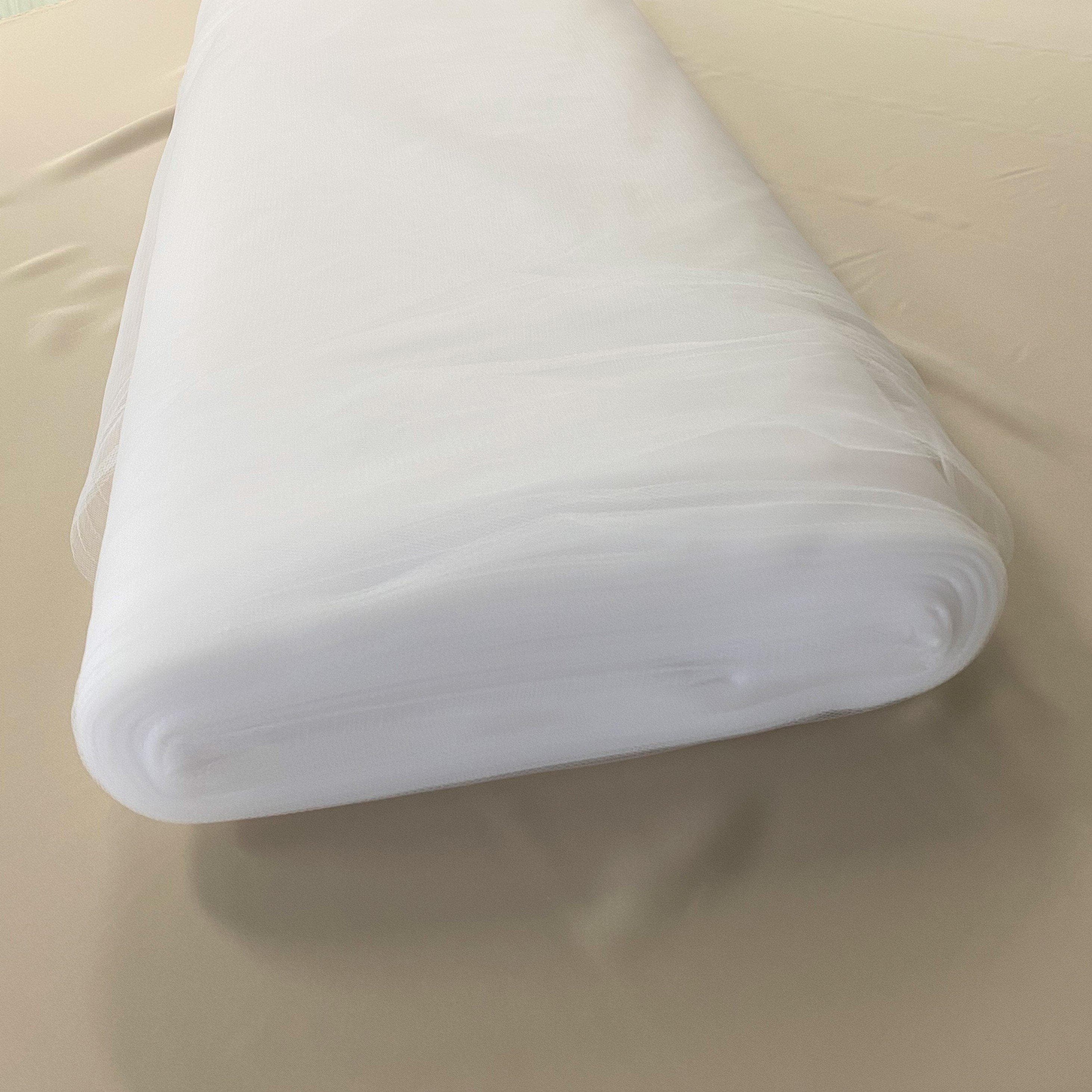 White Bridal Tulle — mid-weight, 100% nylon, 300cm wide