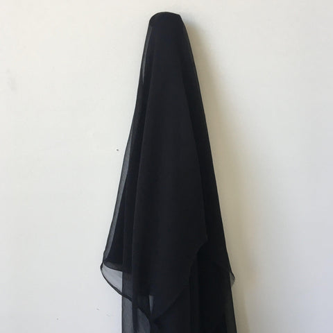 Remnant Crinkle Chiffon Black