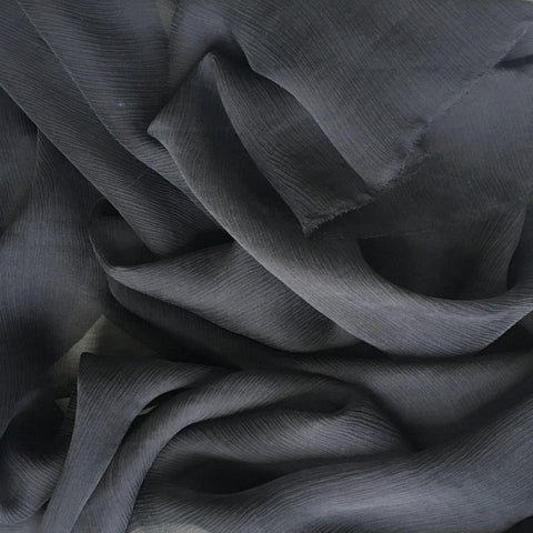 Remnant Crinkle Chiffon Black