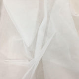 Silk White Crystal Tulle — mid-weight, 100% nylon, 300cm wide