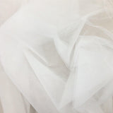 White Crystal Tulle — mid-weight, 100% nylon, 300cm wide