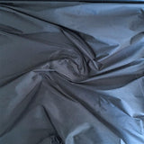 Graphite Silk Dupion — mid-weight and crisp with a lightly slubbed texture, 100% silk, 137cm wide