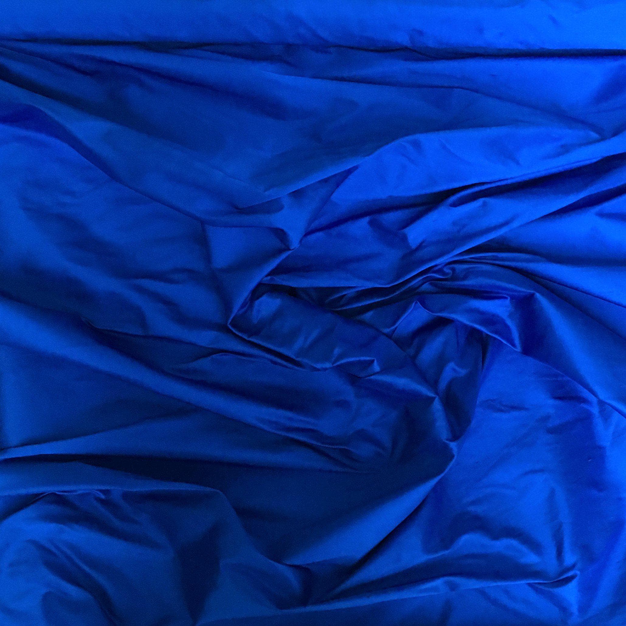 Marine Silk Dupion — mid-weight and crisp with a lightly slubbed texture, 100% silk, 137cm wide