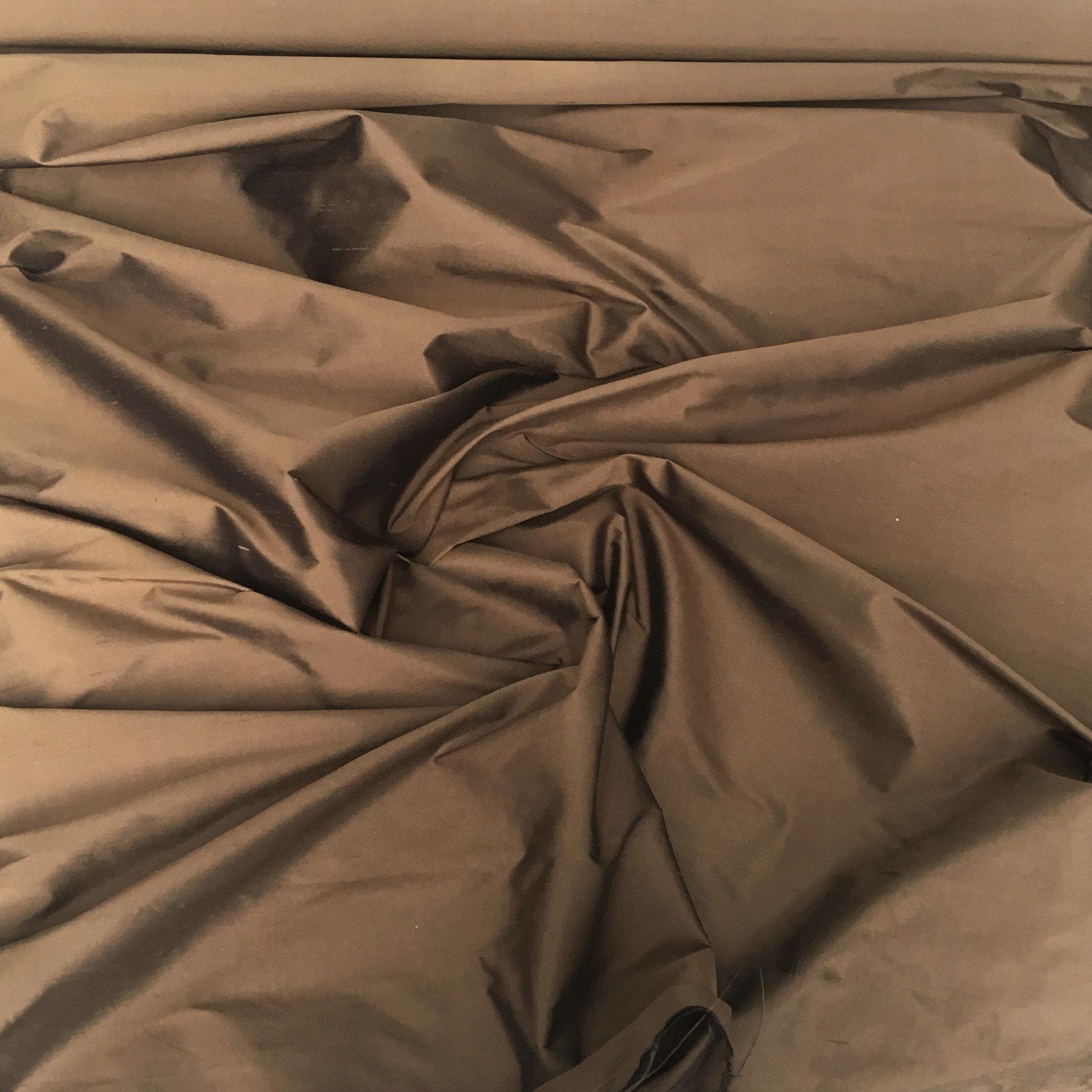 Mud Silk Dupion — mid-weight and crisp with a lightly slubbed texture, 100% silk, 137cm wide