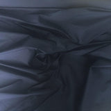 Navy Silk Dupion — mid-weight and crisp with a lightly slubbed texture, 100% silk, 137cm wide