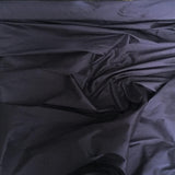 Oxford Blue Silk Dupion — mid-weight and crisp with a lightly slubbed texture, 100% silk, 137cm wide