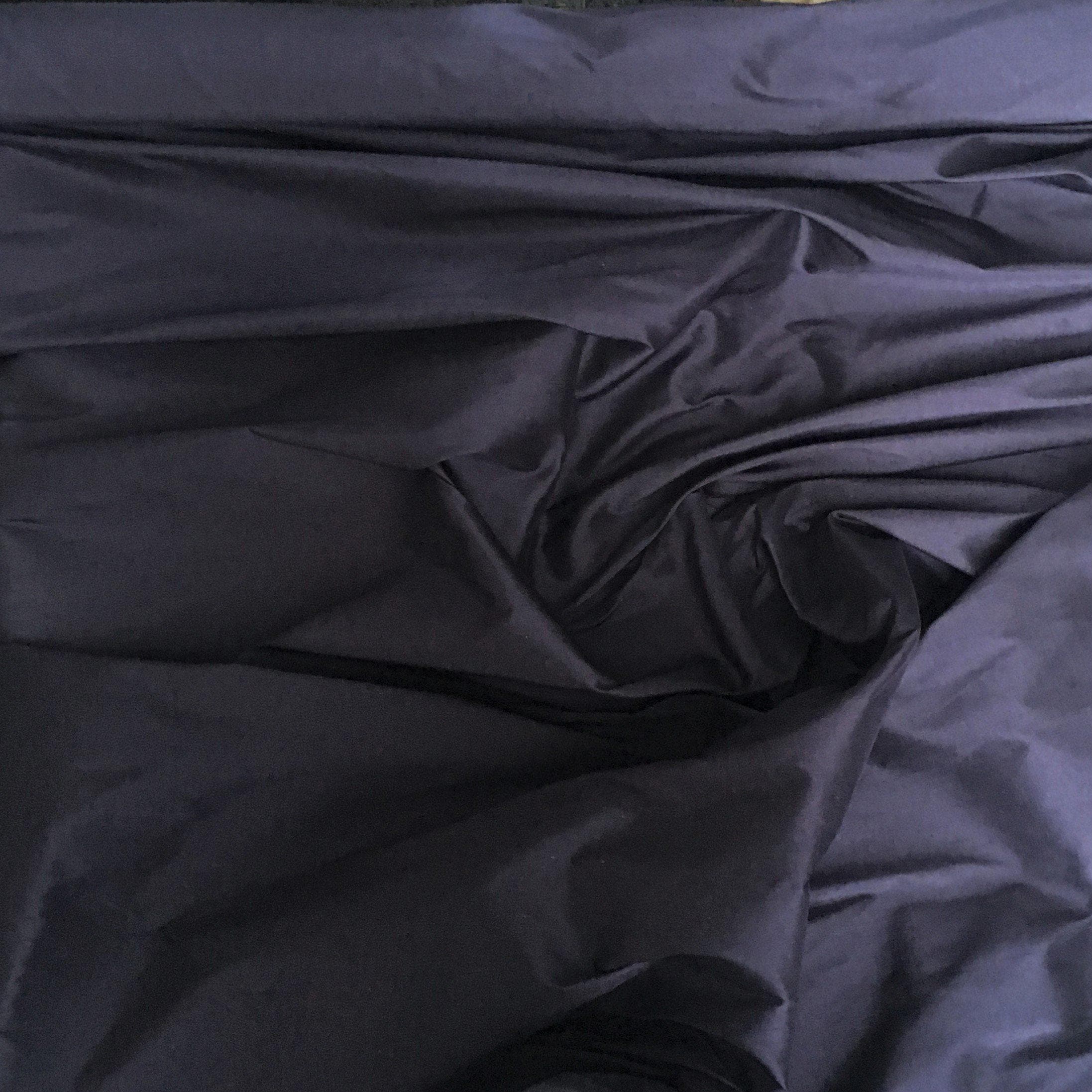 Oxford Blue Silk Dupion — mid-weight and crisp with a lightly slubbed texture, 100% silk, 137cm wide