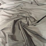 Taupe Silk Dupion — mid-weight and crisp with a lightly slubbed texture, 100% silk, 137cm wide