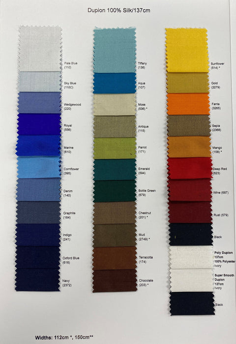 Sample Card Dupion Silk