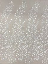 Ivory Embellished Tulle — featuring floral motifs and a botanical design, 30% nylon 40% polyester 30% rayon, 130cm wide