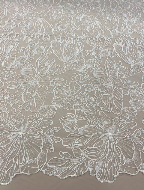 Embellished Tulle (G5249) Ivory