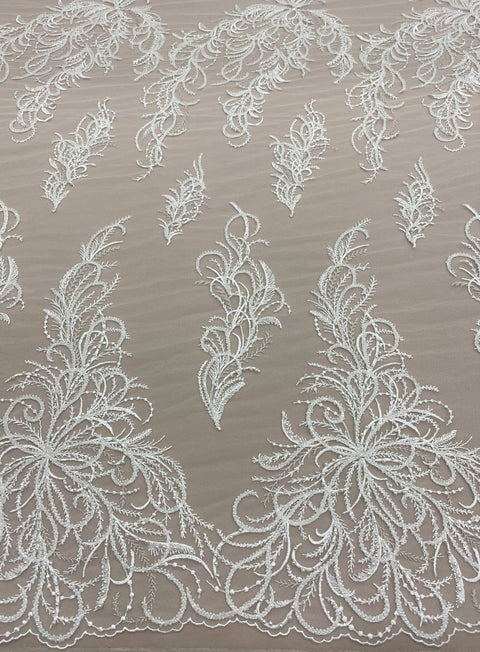 Embroidered Tulle (G5336) Ivory