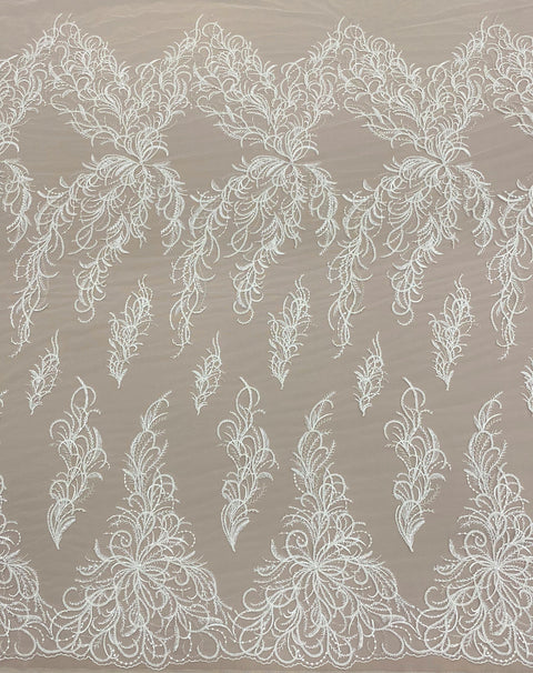 Embroidered Tulle (G5336) Ivory