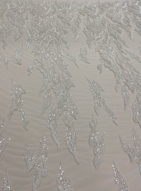 Beaded Tulle (G5454) Ivory