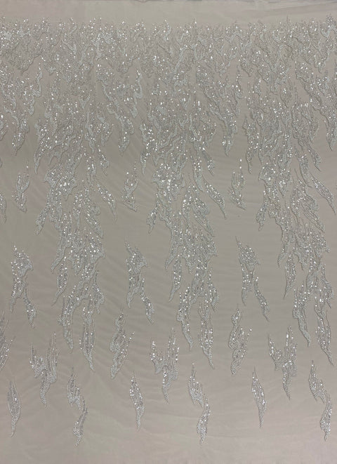 Beaded Tulle (G5454) Ivory