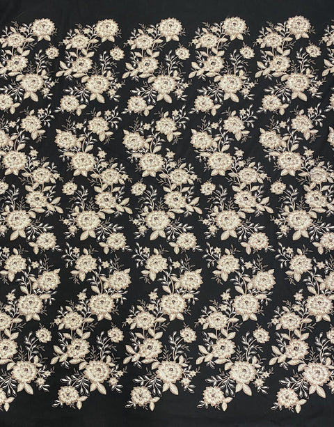 Embroidered Tulle (gt7733) Black
