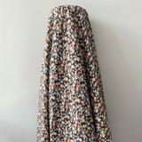 Green Printed Viscose Floral — a lightweight viscose with a printed floral design, in viscose