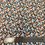 Green Printed Viscose Floral — a lightweight viscose with a printed floral design, in viscose