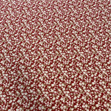 Red Printed Viscose Floral — a lightweight viscose with a printed floral design, in viscose