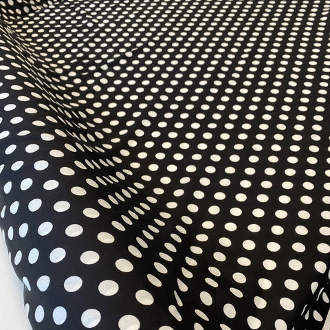 Remnant Printed Viscose Spot Black