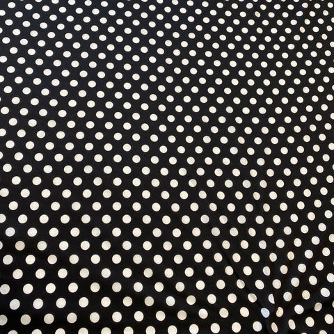 Remnant Printed Viscose Spot Black