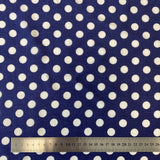 Remnant Printed Viscose Spot Navy
