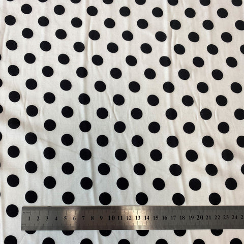 Printed Viscose Spot White