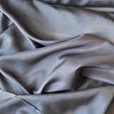 Licorice Habotai — soft with a light, airy drape and a smooth satin finish, 100% mulberry silk, 140cm wide