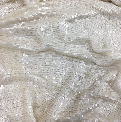 Sequin Georgette (K06181) Ivory