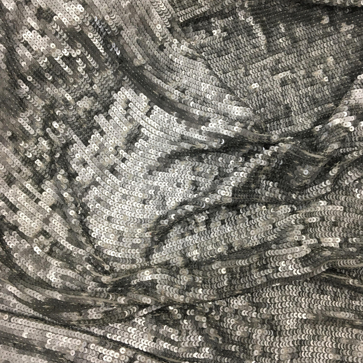 Sequin Georgette (K06181) - Silver