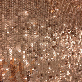 Rose Gold Sequined Georgette — a georgette with rows of sequins and a soft drape