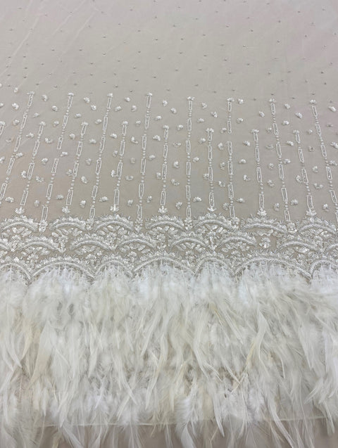 Feather Tulle (K08574) Ivory