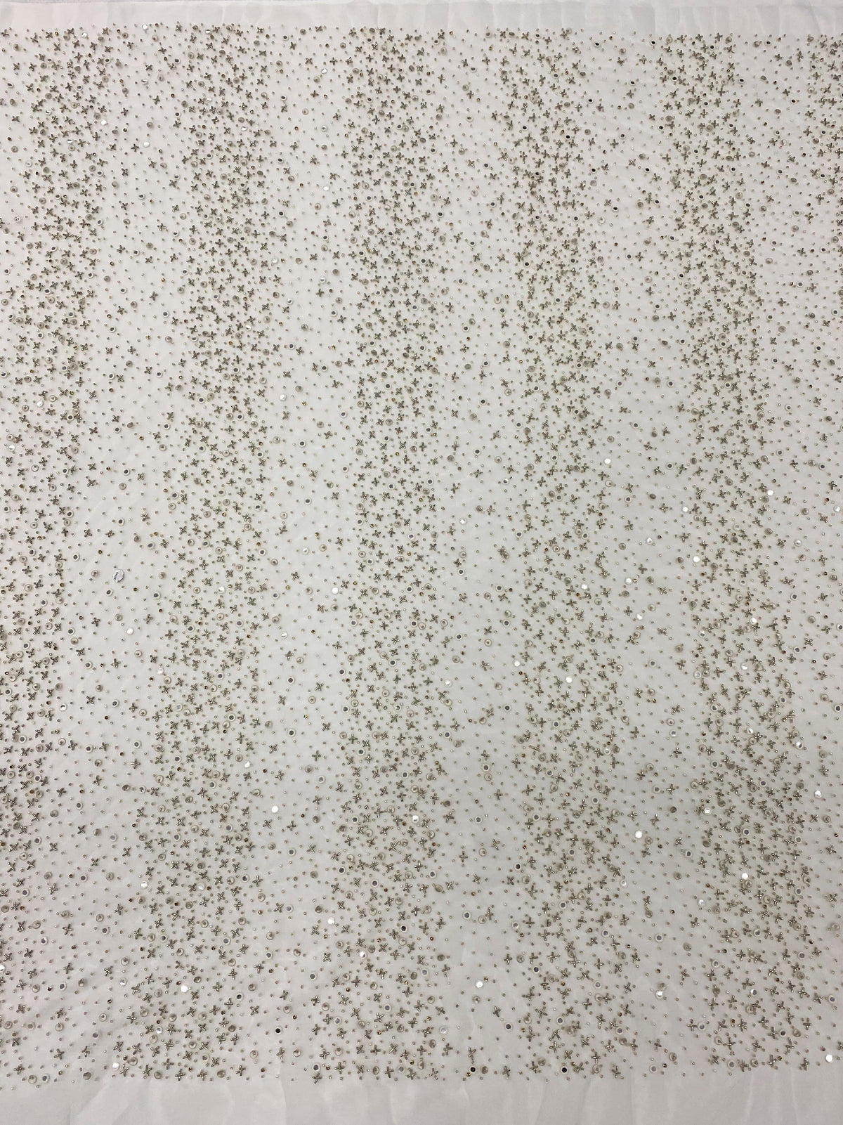 Mirror Beaded Tulle (K24216/1) Ivory